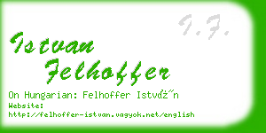 istvan felhoffer business card